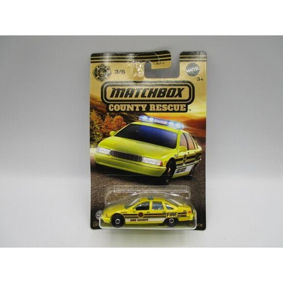 Matchbox County Rescue Chevy Caprice Classic Police Walmart Exclusive Die Cast - Picture 1 of 3